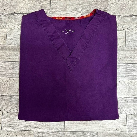 Dickies | V Neck Scrubs Top | Purple | Size: Large - Picture 1 of 7
